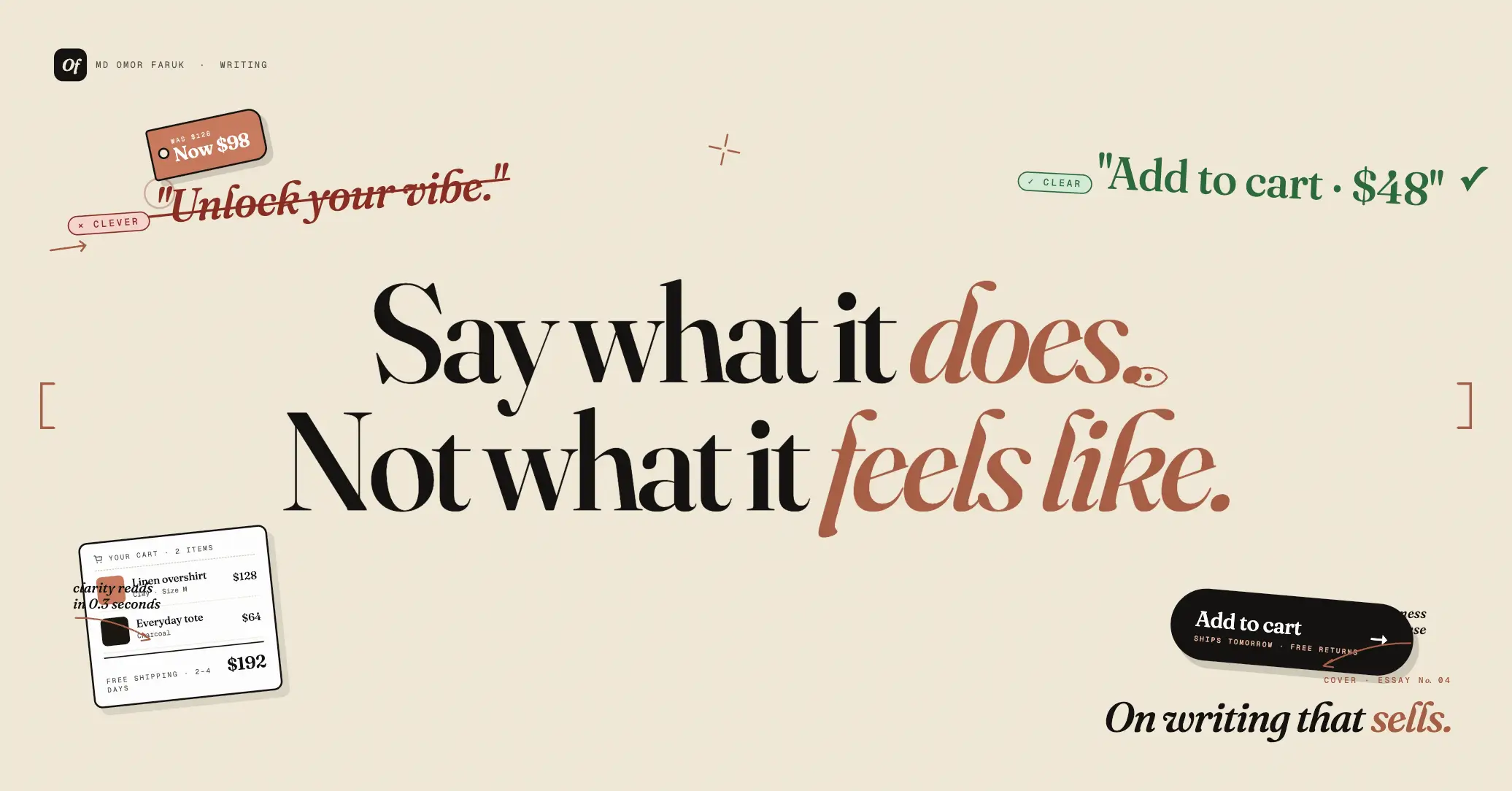 Writing UX copy for ecommerce: clarity beats cleverness — cover