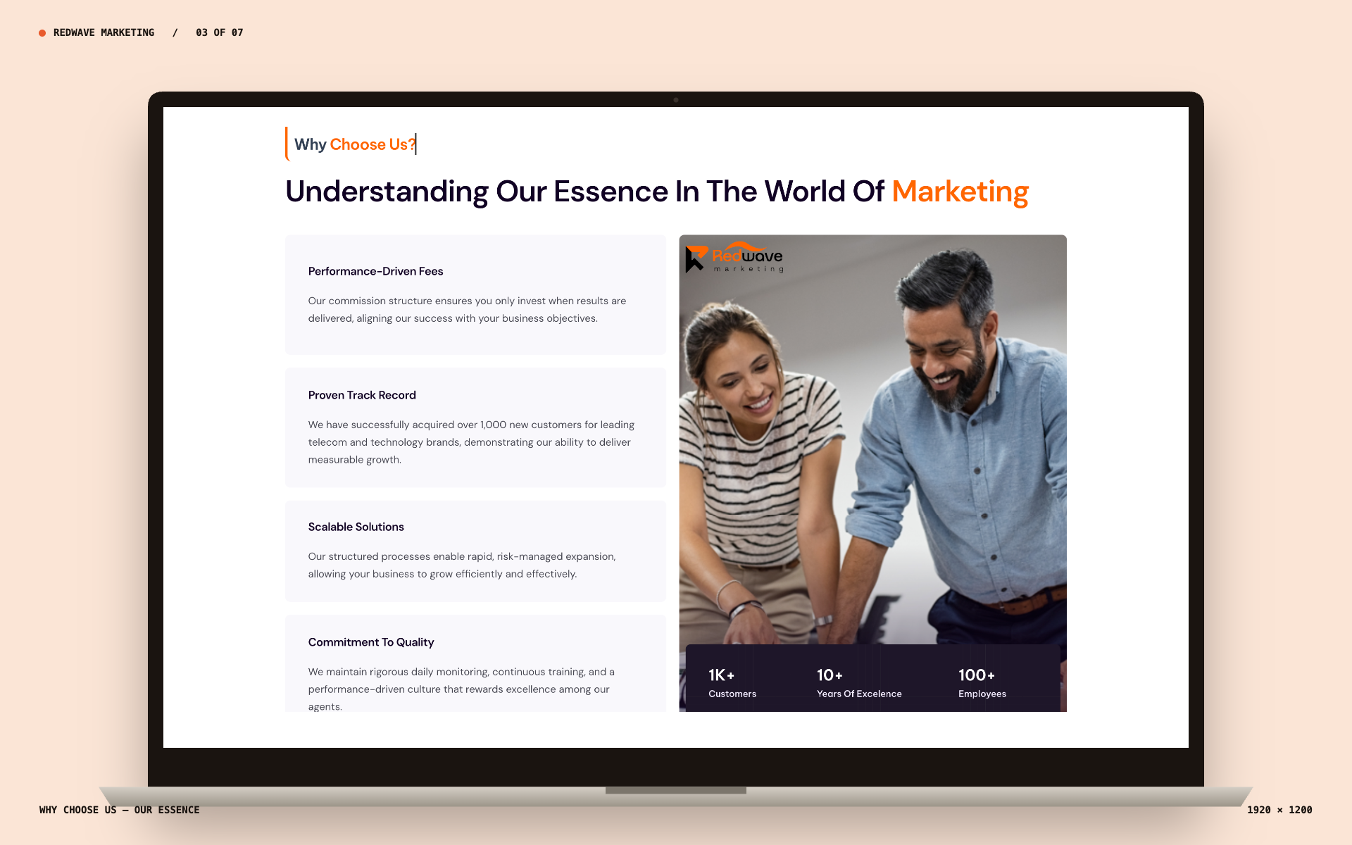 Redwave Marketing — Essence section