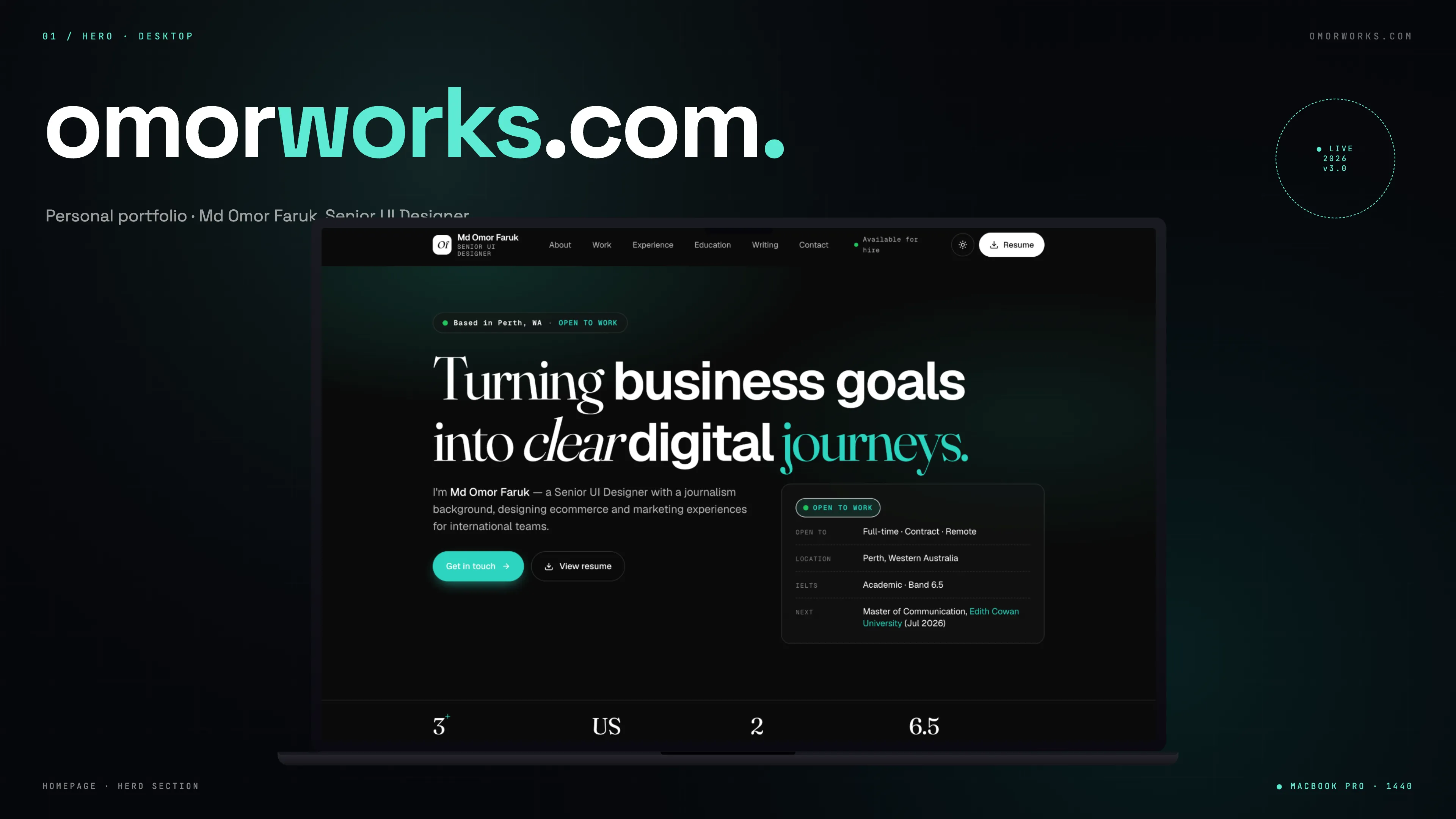 omorworks.com — Hero section
